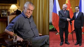 Miloš Zeman opět poletí do Číny. Mluvil o tom i v pořadu S prezidentem v Lánech.