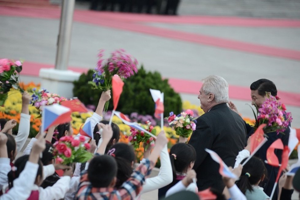 Miloš Zeman v Číně v roce 2014