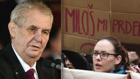 Miloš Zeman odsoudil studentské protesty kvůli tomu, že na nich měla vystoupit i 12letá holčička.