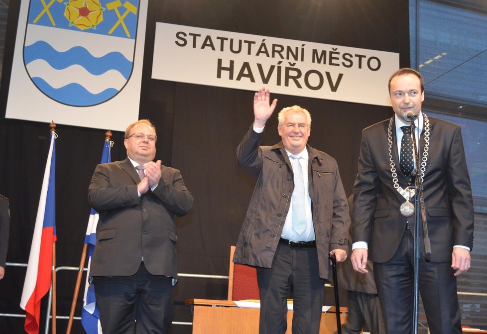 Prezident Miloš Zeman zdraví občany Havířova.