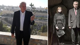 Miloš Zeman navštívil Izrael s manželkou Ivanou. A stihl i naštvat Palestince