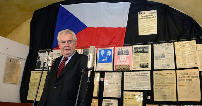 Miloš Zeman přednesl projev ke 45. výročí srpnových událostí v roce 1968