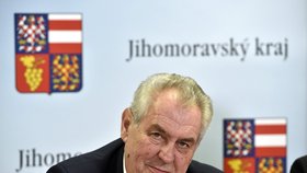 Prezident Zeman při tiskovce na závěr své návštěvy Jihomoravského kraje