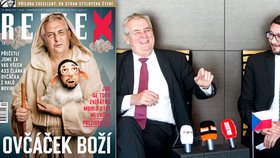 Prezident Zeman a jeho „voják“ v první linii Jiří Ovčáček na titulce Reflexu