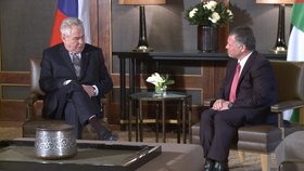 Prezident Miloš Zeman a král Abdalláh II. se navzájem vyznamenali řády