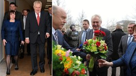 Miloš Zeman vyrazil do Karlovarského kraje i s první dámou Ivanou po boku