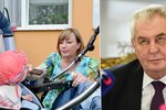 Prezident Zeman prý sleduje problémy Klokánků, které často navštěvuje první dáma Ivana Zemanová
