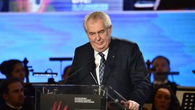 Prezident Miloš Zeman vystoupil na Hradě během kongresu při příležitosti výročí osvobození koncentračního tábora v Osvětimi.