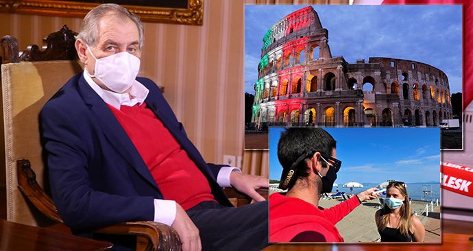 Miloš Zeman chce vyrazit na podzim do Itálie, která se velmi pomalu vzpamatovává z útrap spojených s pandemií koronaviru