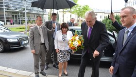 Prezident Miloš Zeman dorazil na Vysočinu i s první dámou Ivanou