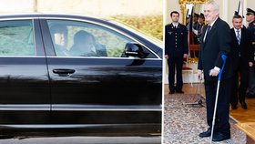 Miloš Zeman opustil v prezidentské limuzíně Lány a vrátil se na Pražský hrad