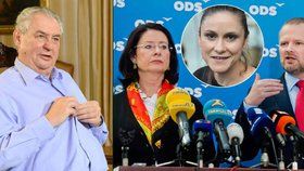 Fialovi a Němcové z ODS se nezamlouvá Zemanův útok na zpěvačku Lenku Dusilovou.
