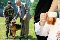 Zeman na liberecké misi: Pivečko ve vedru i psi hledající drogy!