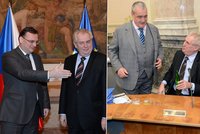 Zeman dorazil poprvé na zasedání Nečasovy vlády: Popelníček nebyl