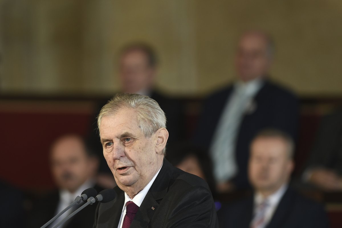 Prezident České republiky Miloš Zeman.