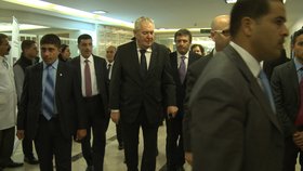 Prezident Miloš Zeman na státní návštěvě Jordánska: V Ammánu vyrazil do nemocnice za dětmi