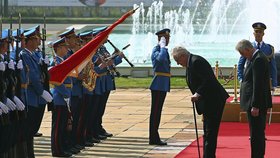 Miloš Zeman na začátku své státní návštěvy Srbska