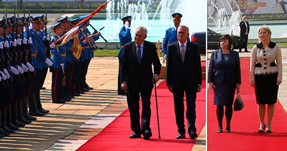 Miloš Zeman vyrazil do Srbska. Doprovází ho manželka Ivana.