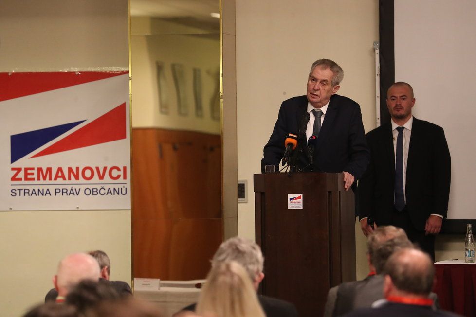 Prezident Miloš Zeman vystoupil na sjezdu Strany práv občanů - zemanovců (7.3.2020)