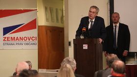 Prezident Miloš Zeman vystoupil na sjezdu Strany práv občanů - zemanovců (7.3.2020)