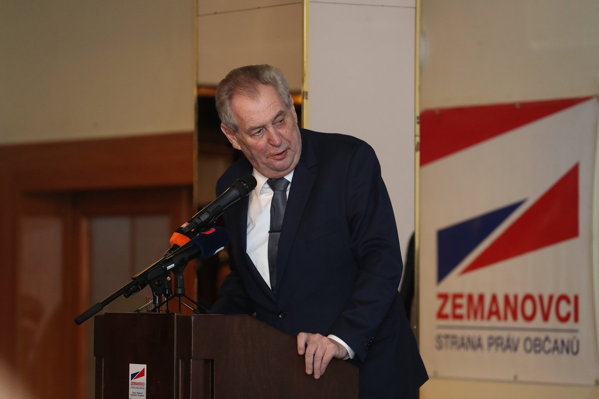 Prezident Miloš Zeman vystoupil na sjezdu Strany práv občanů - zemanovců (7.3.2020)