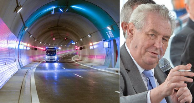 Miloš Zeman odmítl, že se v budoucnu zúčastní otevření tunelu Blanka.