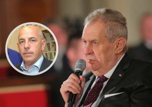 Prezident Miloš Zeman a exporadce Zdeněk Šarapatka