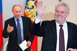 Český prezident Miloš Zeman a ruský prezident Vladimir Putin