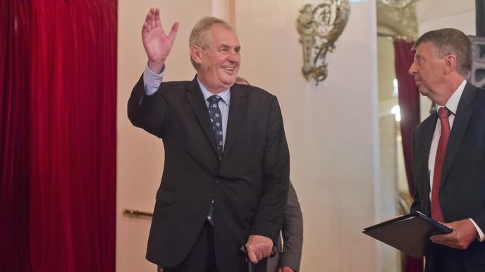 Prezident České republiky Miloš Zeman při vystoupení na Žofínském fóru.