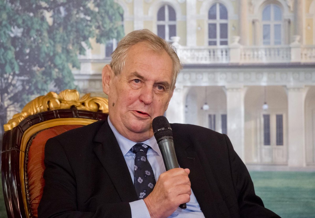 Prezident České republiky Miloš Zeman při vystoupení na Žofínském fóru.