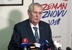 Zeman na tiskové konferenci po prvním kole