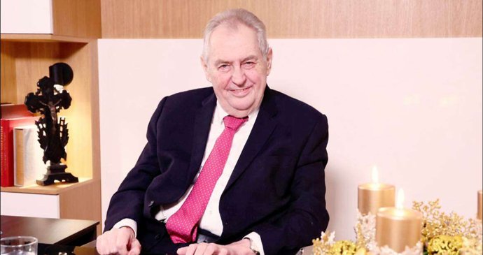Exprezident Miloš Zeman během vánočního projevu (prosinec 2025)