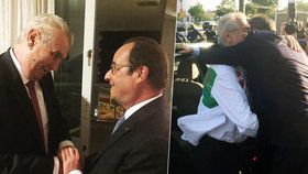 Miloš Zeman se v Riu de Janeiro potkal s Françoisem Hollandem, vřele ho přivítal Andrej Kiska.
