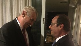 Miloš Zeman se v Riu de Janeiro potkal s Françoisem Hollandem.