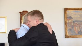 Miloš Zeman a expremiér Robert Fico