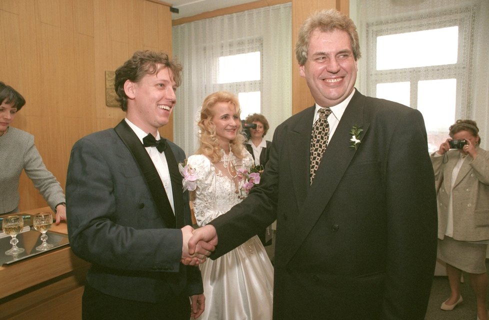 Miloš Zeman se Stanislavem Grossem v roce 1996