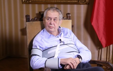 Miloš Zeman v pořadu S prezidentem v Lánech. 