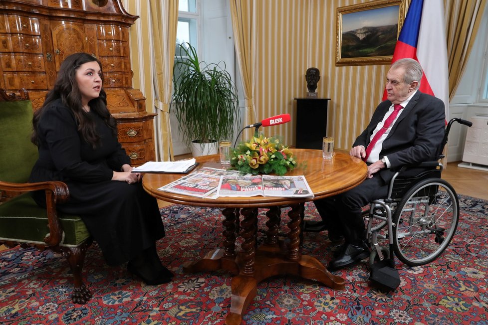 Miloš Zeman v pořadu S prezidentem v Lánech.