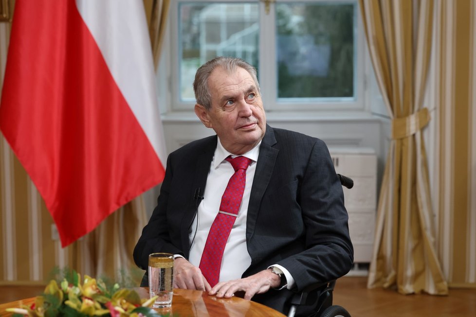 Miloš Zeman v pořadu S prezidentem v Lánech.