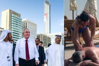 Zeman v Emirátech: Můj kancléř se bude ženit příští týden! A jezdí k vám na dovolenou