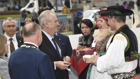 Prezident Miloš Zeman při návštěvě Olomouckého kraje (20. 3. 2017)