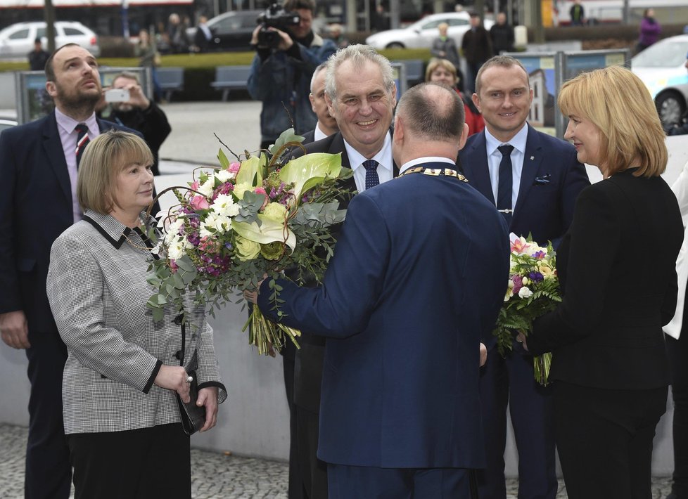 Prezident Miloš Zeman při návštěvě Olomouckého kraje (20. 3. 2017)