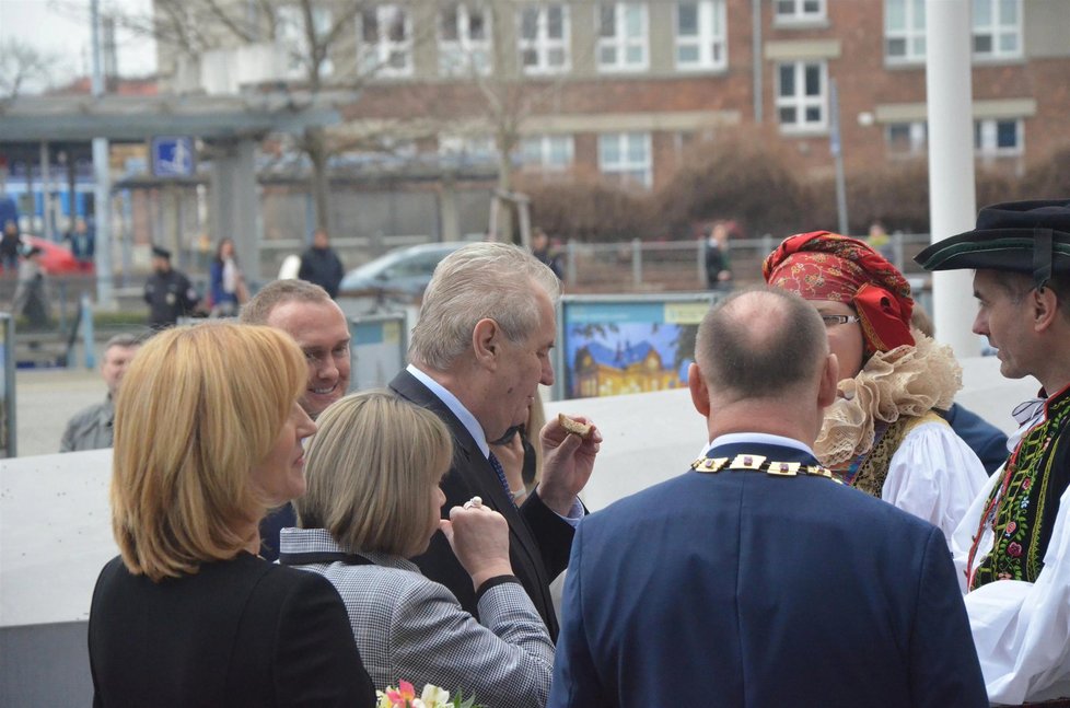 Prezident Miloš Zeman při návštěvě Olomouckého kraje (20. 3. 2017)