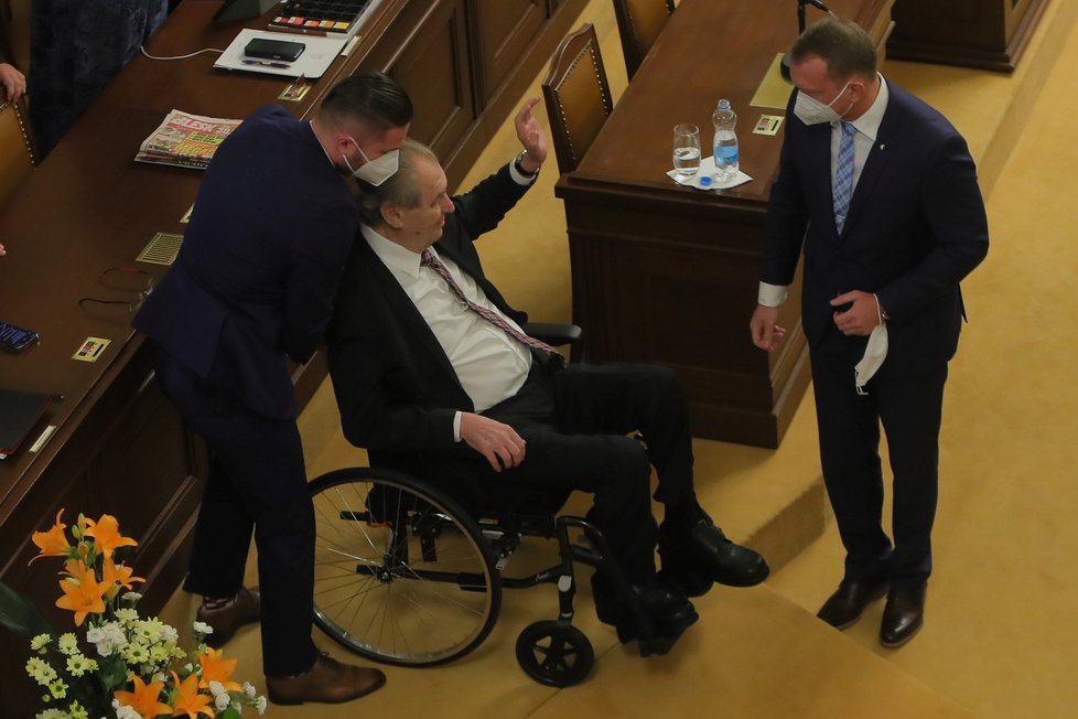 Jednání Sněmovny o rozpočtu: Prezident Miloš Zeman (18. 2. 2022)