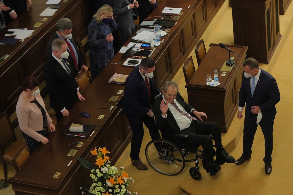 Jednání Sněmovny o rozpočtu: Prezident Miloš Zeman (18. 2. 2022)