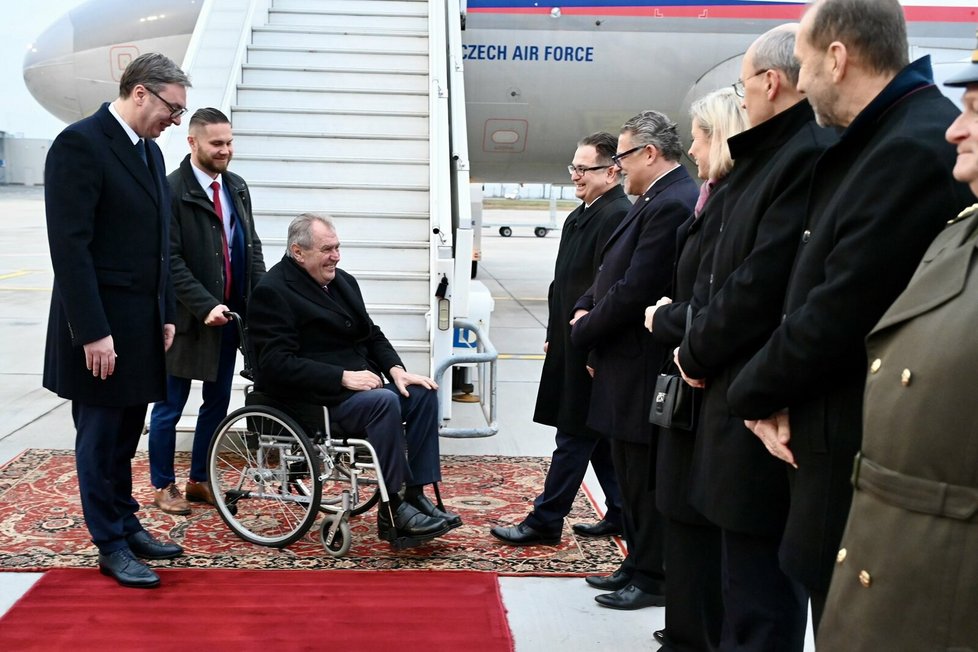 Prezident Miloš Zeman na státní návštěvě Srbska (29.1.2023)