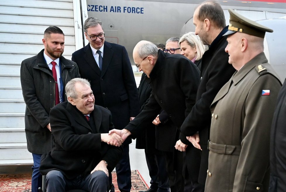 Prezident Miloš Zeman na státní návštěvě Srbska (29. 1. 2023)