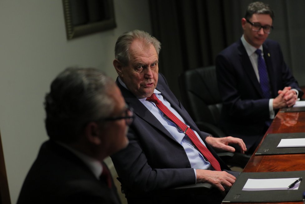 Miloš Zeman během brífinku pro novináře při své cestě do Srbska (29. 1. 2023)