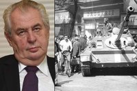 Zeman: Ruská televize lže o okupaci 1968. Invaze byla zločin