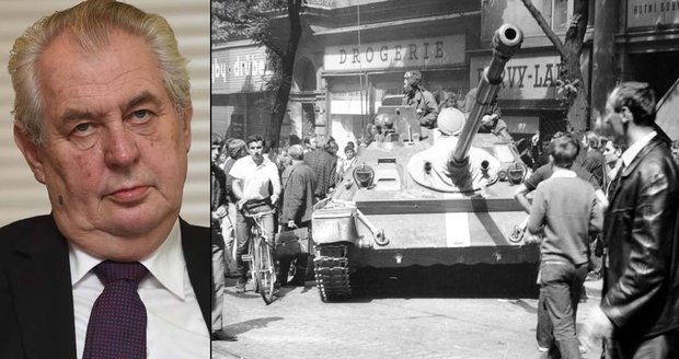 Miloš Zeman zkritizoval ruskou televizi za dokument o invazi v roce 1968